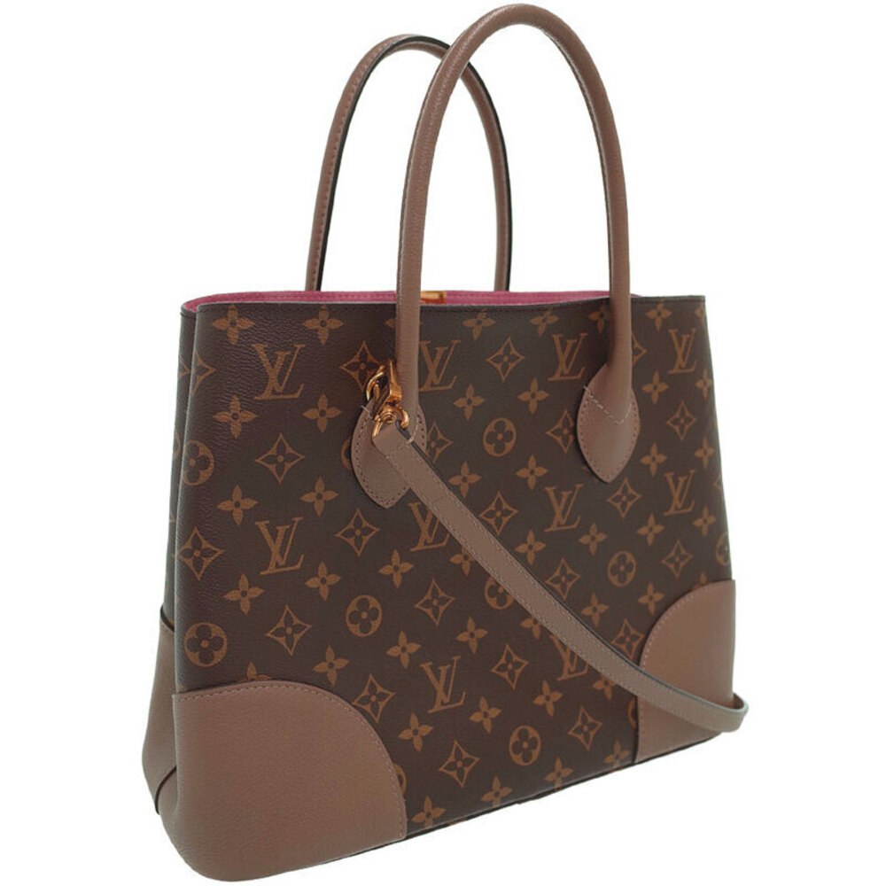 Louis Vuitton Monogram Shoulder Bag Leather Brown Flandrin Leather Brown